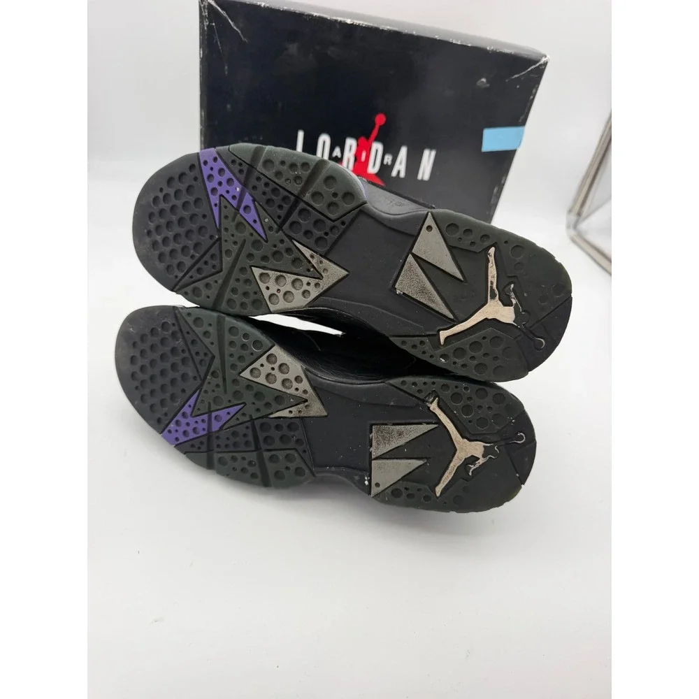 Air Jordan 7 Retro Ray Allen Bucks Black Purple Fir 304775-053 Mens 8.5 OG Box
